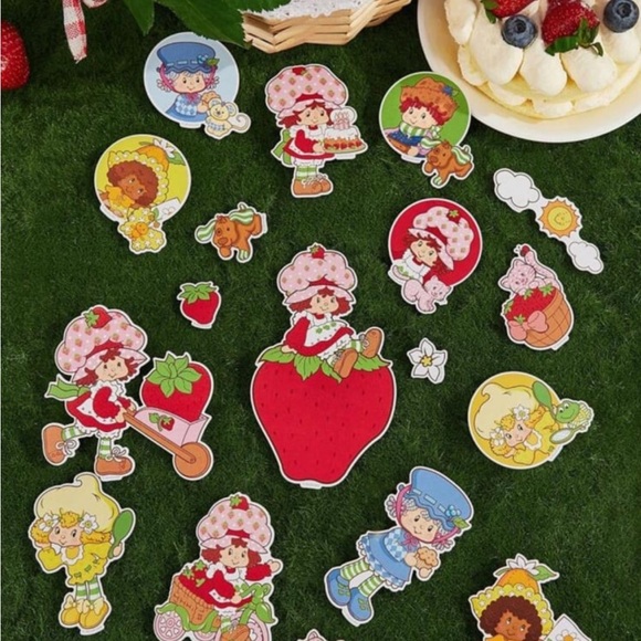 Large Lot of Strawberry Shortcake Stickers (42) & Strawberry Shortcake Coaster - Picture 4 of 8